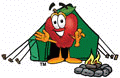 Illustration campender Apfel